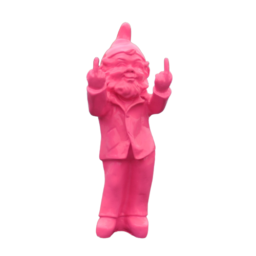 Nain de jardin doigt d'honneur