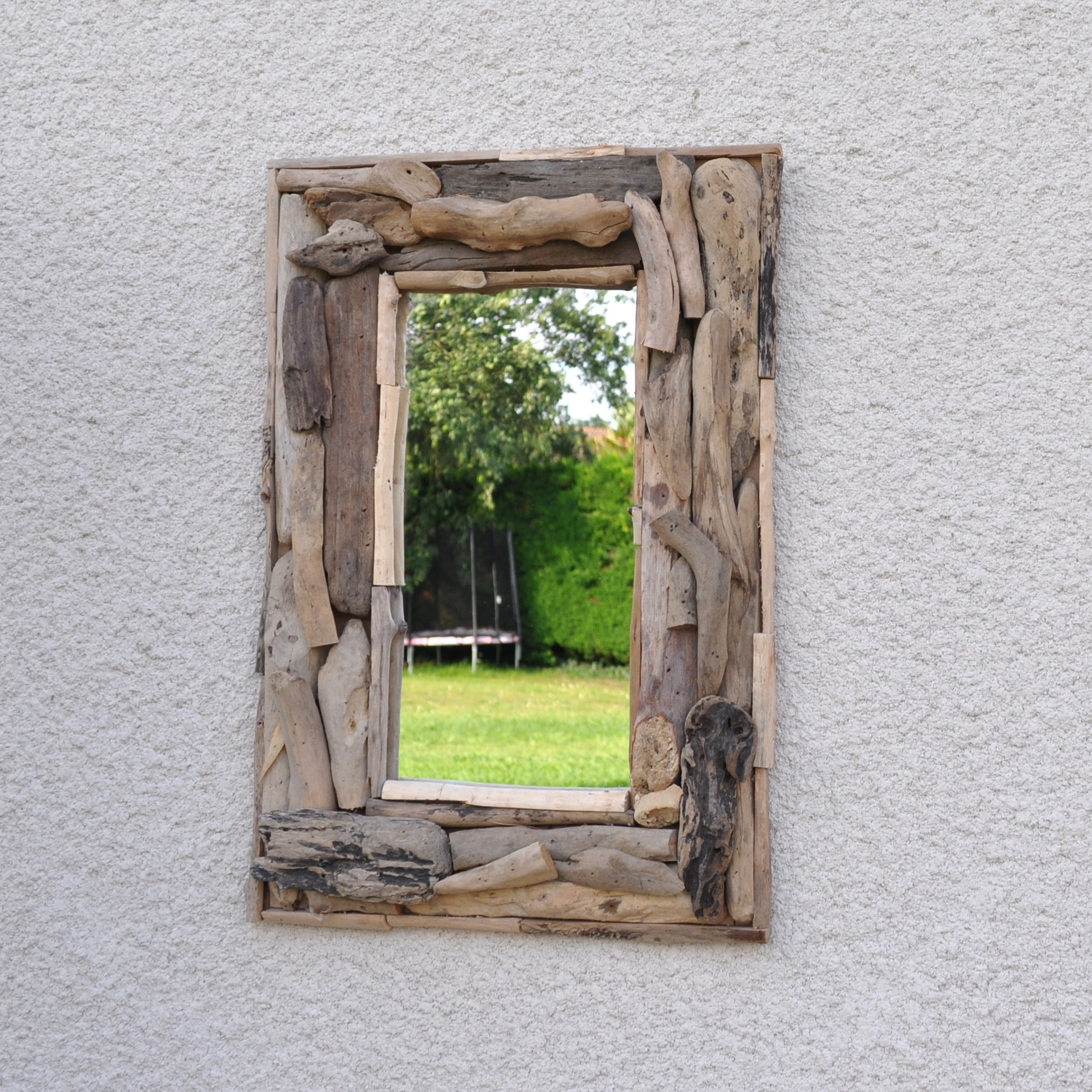 Miroir rectangulaire bois flotté